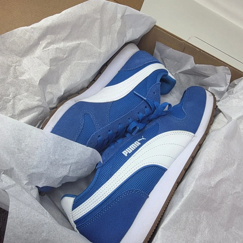 Puma ST Miler Sneakers Mens 9.5 Blue White Team Royal SoftFoam+ Shoes 401622 10